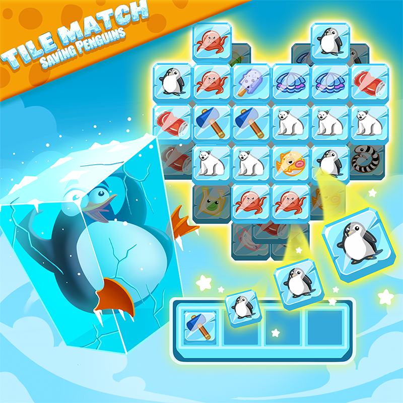 Eliminate Ice Cubes: Saving Penguins